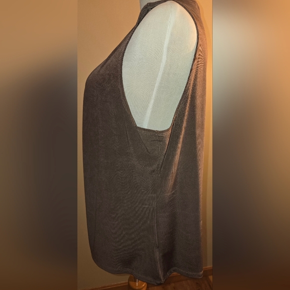Dana Buchman TRAVEL ANYWHERE Collection Sleeveless Blouse Brown XL - Picture 3 of 5